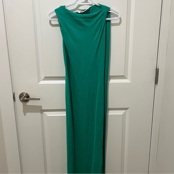 Zara Linen Blend Ruched Dress - Picture 3 of 3